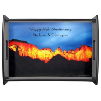 Personalized Happy Anniversary Glowing Mountains