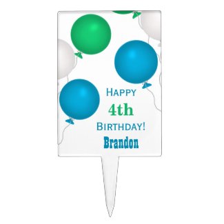 Personalized Happy Birthday Cake Pick