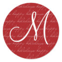 Personalized Happy Holidays Sticker - Customized sticker