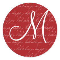 Personalized Happy Holidays Sticker - Customized