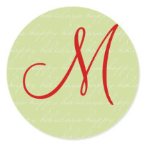 Personalized Happy Holidays Sticker - Customized