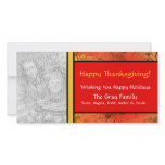 Personalized Happy Thanksgiving Fall Leaves Photo Card