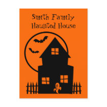 Personalized Haunted House Announcement Postcard
