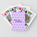 Personalized Heart Pattern Playing Cards