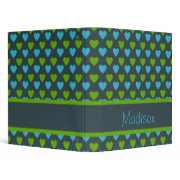 Personalized Heart Patterned Binder binder