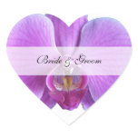 Personalized Heart Stickers Wedding  --  Orchid
