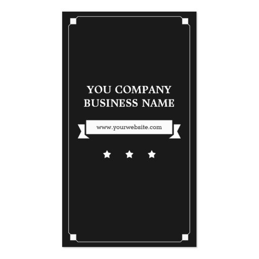 Personalized Hello My Name Is - Vintage Style Business Card Templates (back side)