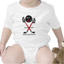 Personalized Hockey Baby Cartoon Tee Shirts