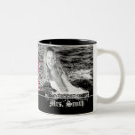 Personalized Holiday Candy Stripes Photo Mug mugs