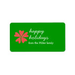 Personalized holiday gift tag sticker custom address label