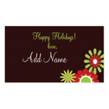 Personalized Holiday Gift Tags Business Card Templates