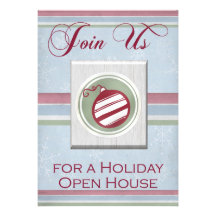 Personalized Holiday Open House Party Invitation