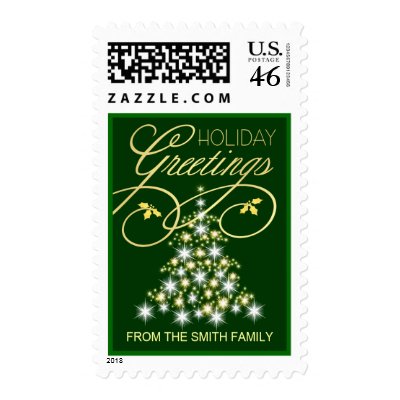 Personalized Holiday Postage - with Name by SquirrelHugger