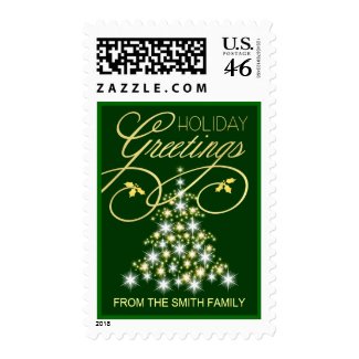 Personalized Holiday Postage - with Name stamp