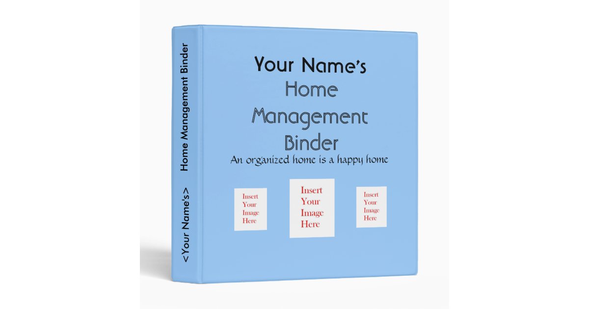Personalized Home Management Binder Zazzle