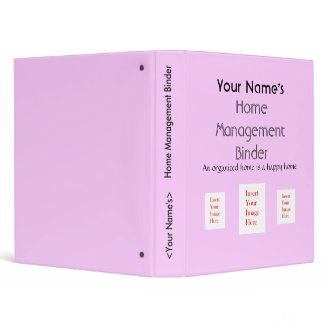 Personalized Home Management Binder - purple