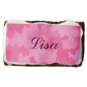 Personalized Hot Pink Camouflage Brownies Rectangular Brownie