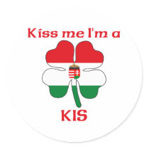 Personalized Hungarian Kiss Me I'm Kis stickers by KissMeTshirts Personalized Hungarian Kiss Me I'm Kis stickers