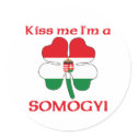 Personalized Hungarian Kiss Me I'm Somogyi stickers by KissMeTshirts Personalized Hungarian Kiss Me I'm Somogyi stickers