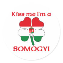 Personalized Hungarian Kiss Me I'm Somogyi stickers