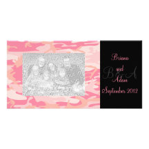 Personalized Hunter Girl Pink Camo Frame Photocard Photo Card Template