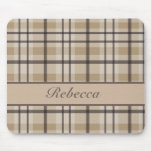 Personalized hurricane and sandrift  plaid pattern mousepad