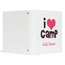 Personalized I love Camp binder