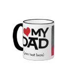 Personalized I Love My Dad Photo Mug mugs