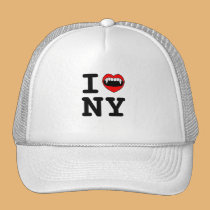 Personalized "I Vampire Bite (Place)" Hat hats