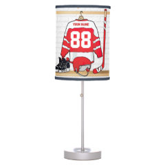 Personalized Ice Hockey Jersey Table Lamp