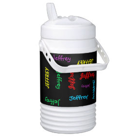 Personalized Igloo Beverage Cooler, Repeating Name Igloo Beverage Cooler