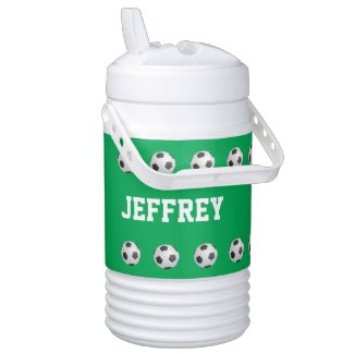 Personalized Igloo Beverage Cooler Soccer Green