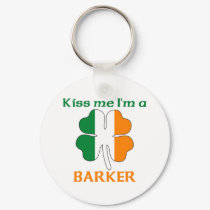 Personalized Irish Kiss Me I'm Barker keychains