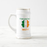 Personalized Irish Kiss Me I'm Brett Coffee Mugs