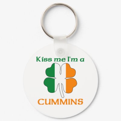 Personalized Irish Kiss Me I'm Cummins Keychains by KissMeTshirts
