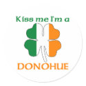 Personalized Irish Kiss Me I'm Donohue stickers