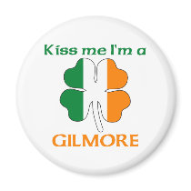 Personalized Irish Kiss Me I'm Gilmore magnets