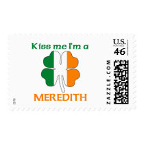 Personalized Irish Kiss Me I'm Meredith Stamps