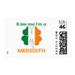 Personalized Irish Kiss Me I'm Meredith Stamps