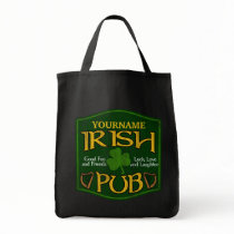 Personalized Irish Pub Sign Canvas Bags
