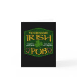Personalized Irish Pub Sign Greeting Cards