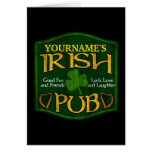 Personalized Irish Pub Sign Card