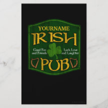Personalized Irish Pub Sign Flyer Design