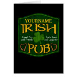 Personalized Irish Pub Sign Greeting Cards