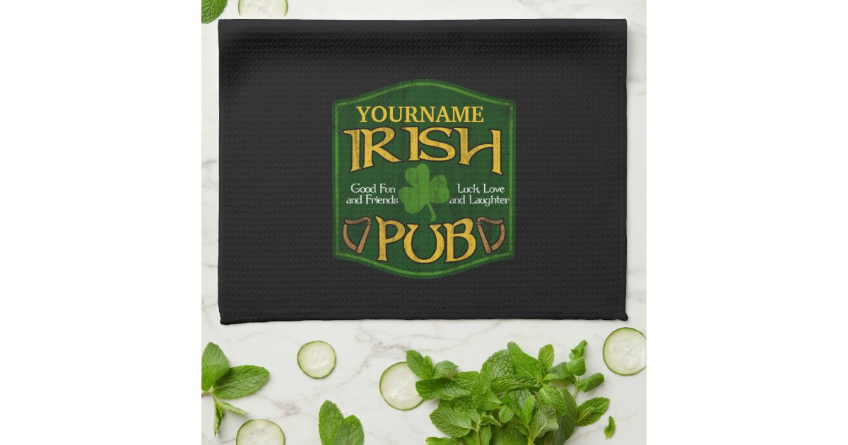 Now Designs Kitchen Towels personalized irish pub sign hand towel zazzle Now Designs Kitchen Towels personalized irish pub sign hand towel zazzle