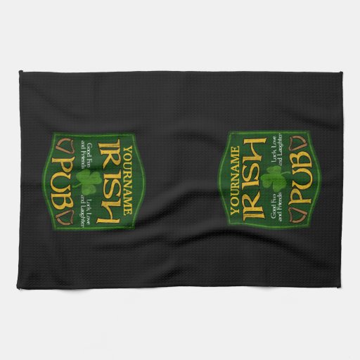 Personalized Irish Pub Sign Hand Towel Zazzle