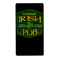 Personalized Irish Pub Sign Shipping Label