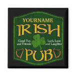 Personalized Irish Pub Sign Refrigerator Magnet