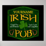 Personalized Irish Pub Sign Print