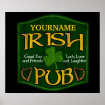 Personalized Irish Pub Sign Print